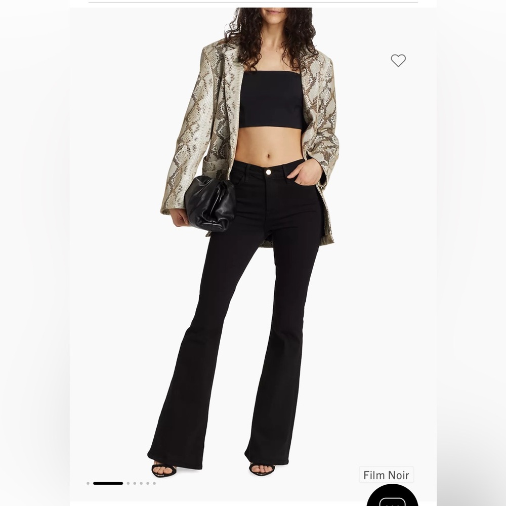 FRAME Le High Flare Jeans - Black